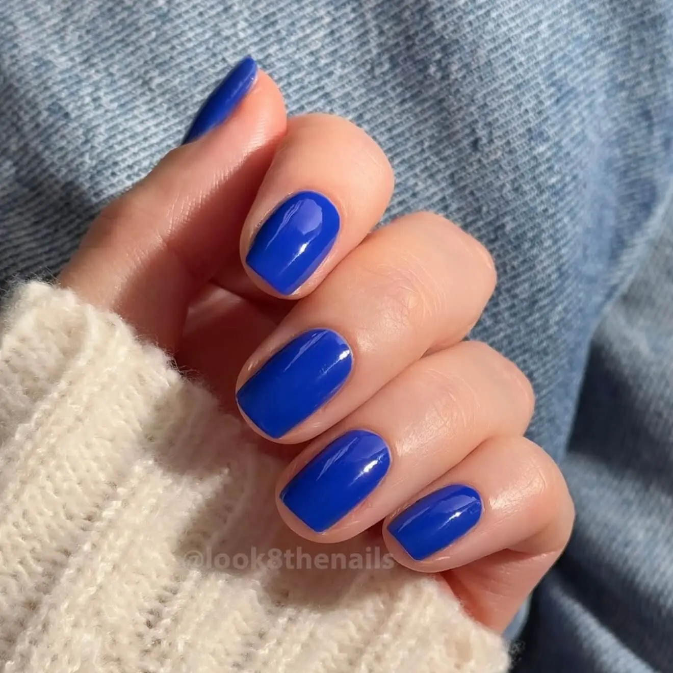 Royal Blue Nail Ideas Cobalt Blue Nails Semi Cured Gel Nail Strips - NG200279