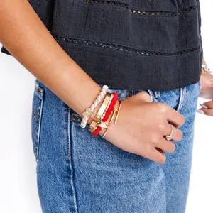 Gold Star Charm Red Hair Tie - Elegant Accessory for Women with Unique Design and Stylish Look