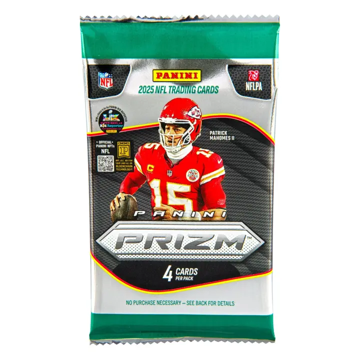 2025 Panini Prizm Football Blaster Pack Trading Cards - 2025 Season, 4 Cards, Rookie Focus, Loaded Rookie Lineup, Stacked Base and Insert Lineup, NFL's Top Stars