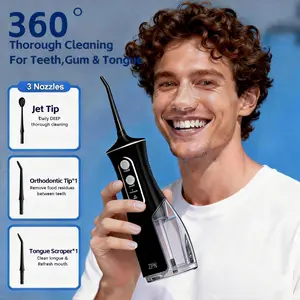 Zpn Water Flosser with 5 Replaceable Nozzles, Teeth Cleaning and Dental Flossing, Ipx7 Waterproof Design, Portable and Rechargeable, Water Dental Flossers