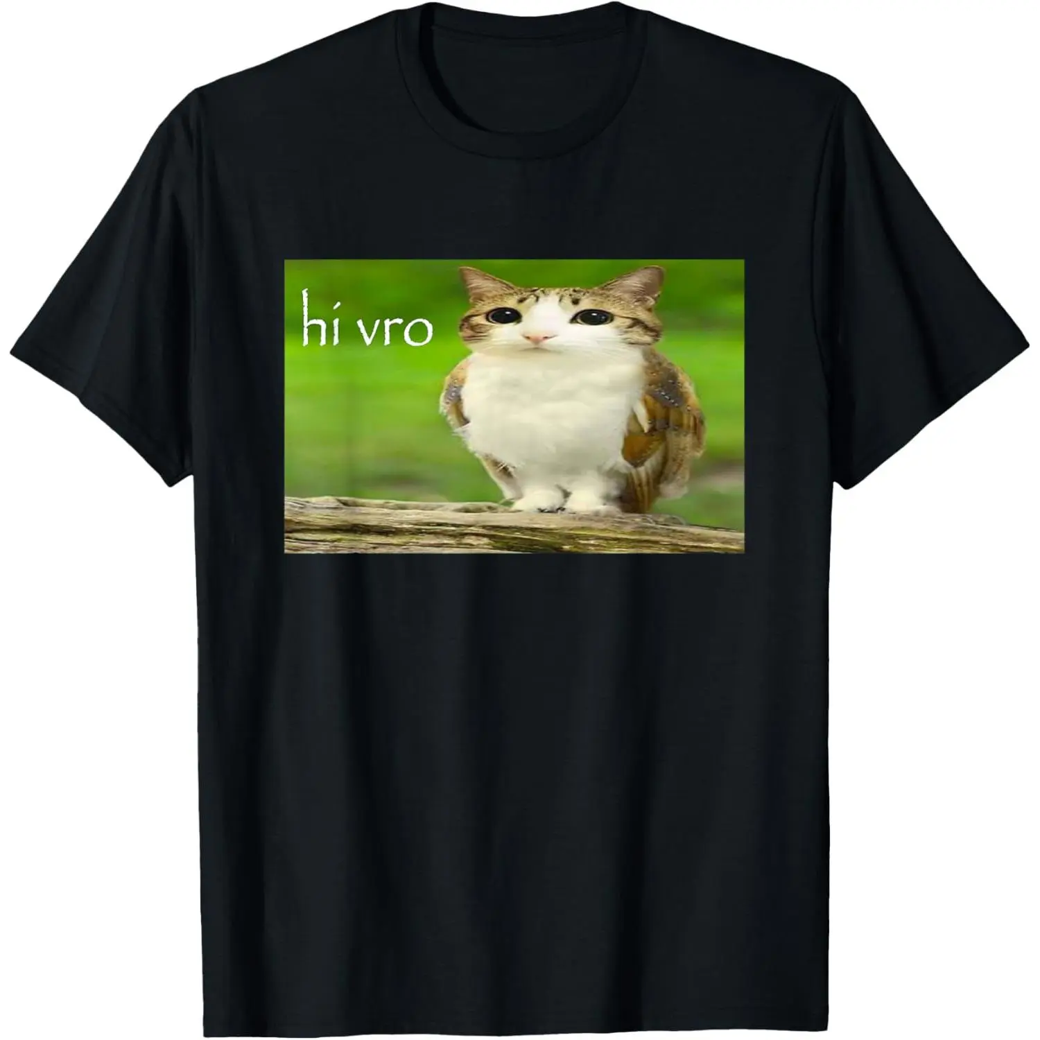 Hi Vro Owl Cat Meme T-Shirt