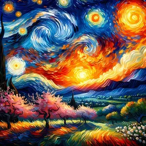 Starry Night Mountain DIY Diamond Arts Colorful Painting Kit without Frame, DIY 5D Diamond Arts Colorful Painting Kit, Wall Art Decor for Home, Handicraft