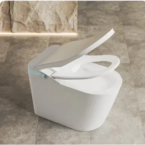 Smart Toilet with Built-in Heated Seat, Tankless Toilet with Auto Flushing, Adjustable Seat Temp, Flush Remote Control LED Digital Display, Elongated