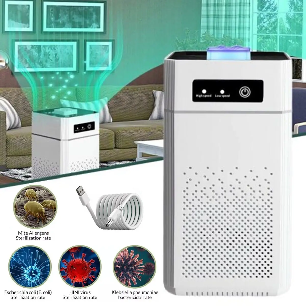 pacious Air Purifier for Bedrooms - Features for Rapid Air Cleaning to Eliminate Dust And Smells, Ideal for Home, Office, with Aromatherapy Function