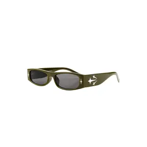 Sparker Green Square Rectangle Sunglass
