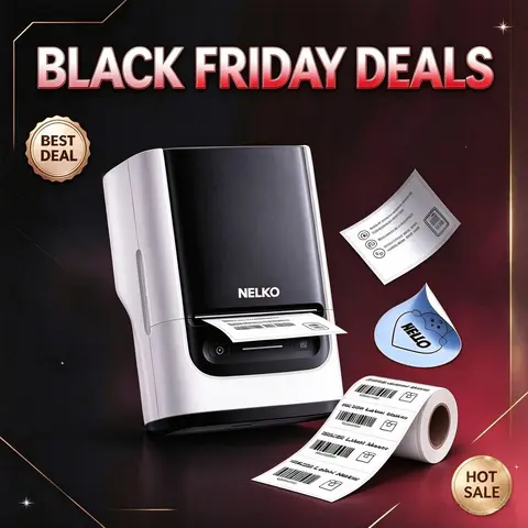Nelko 2-Inch Portable Bluetooth Thermal Label Printer, AI Image Printing, App Controlled, 14+ Languages, for Home & Small Business Organization, Perfect Christmas Gift