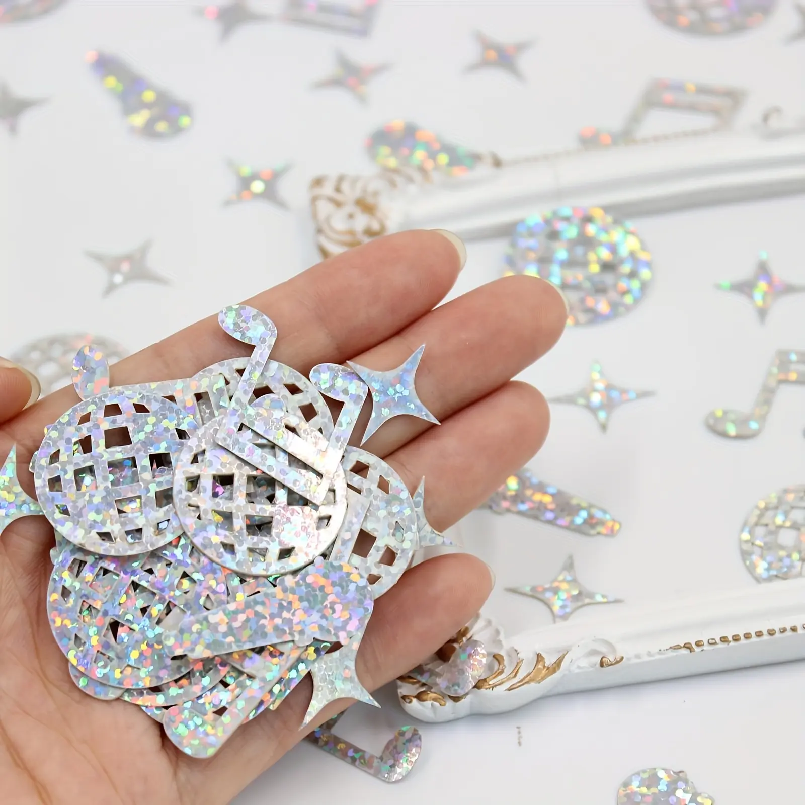 100pcs/pack Glitter Party Decorations, Mini Colorful Confetti and Notes, Grad Party Supplies, Perfect for Graduation Parties, Wedding Setup, Music Parties