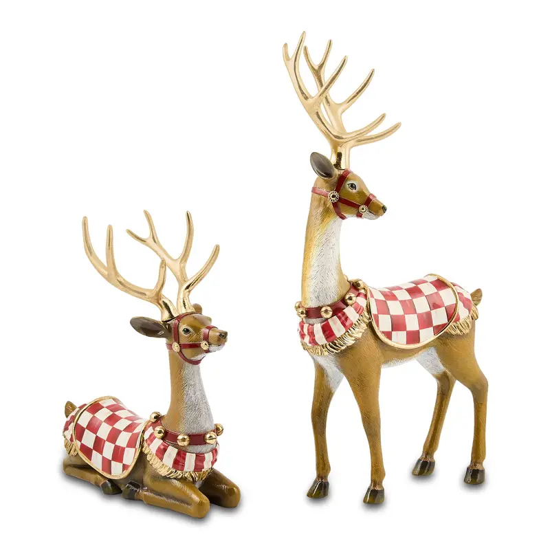 MacKenzie- Childs Set of 2 Classic Saddle Deer