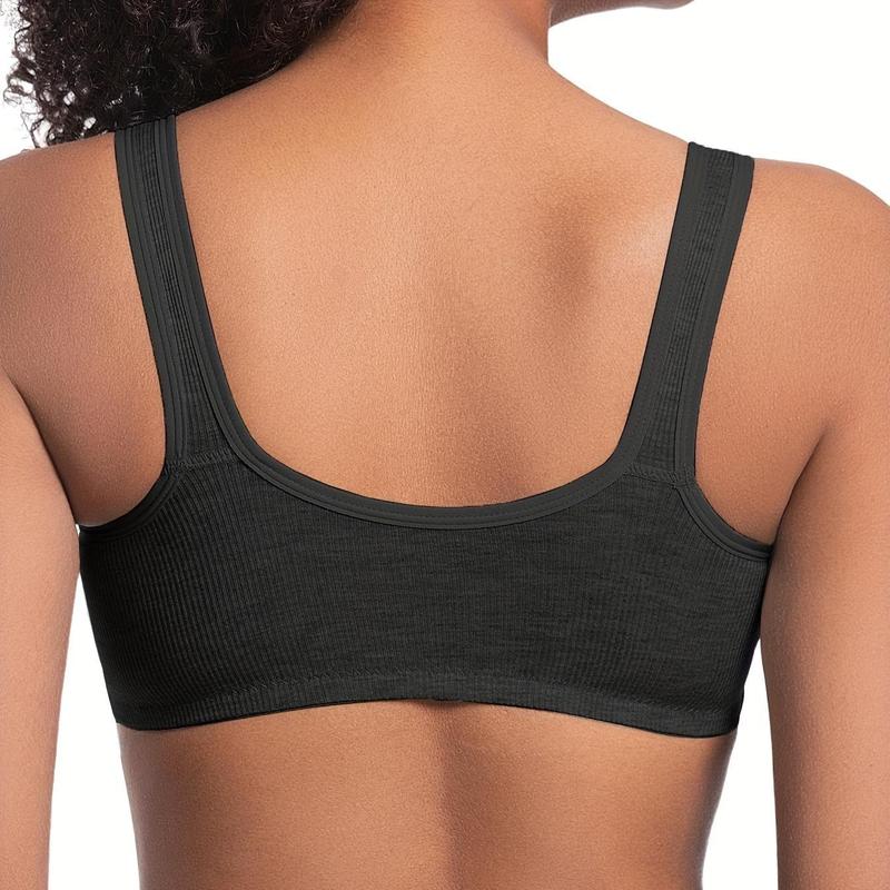 J 2/3/4PCS/ EssElegance Adjustable Front Closure Push-Up Bra Wire-Free Cross-Back, Seamless & Side Support for Daily Wear, Spring-Summer ComfoMrt Breathable Everyday Breathable Everyday Womenswear Bridal Rider Basic Minimalist ModestSkip intense workouts