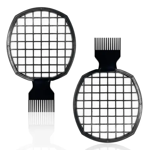 Unisex Comfortable 2-Piece Twist Sponge Set - Ergonomic Double-Sided ABS Plastic Twist Comb Accessories, Heatless Curling Tool for Bouncy Curls & Wavy Hair, Long-Lasting Adult Use (2 Hair Styling Combs Included)