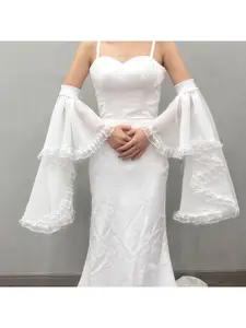 Bride chiffon sun protection decorative arm sleeves simple arm covering sleeves cos European and American wedding accessories