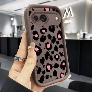 Phone Case suitable for Google PIXEL 10 9 8 8A 7 7A Pro 5G Stylish Pink Leopard 2D Pattern Shockproof Bumper Protection Cover Smartphone Casing Shockproof Protective Cover