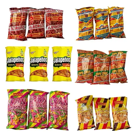 3 Snack Crunchy Diana corn flavored chips multi flavored