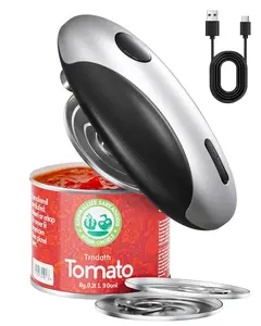 USB Rechargeable Electric Can Opener - Hands-Free Automatic Operation, Smooth Edge Cutting, Cordless & Battery Powered for Effortless Opening, Easy to Use for Seniors, Works with All Standard Cans