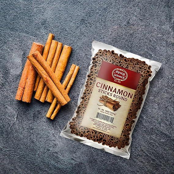 Spicy World Cinnamon Sticks 14 Oz Bag ~100 Sticks - 3+ Inches Length - Cassia Saigon Cinnamon from Vietnam