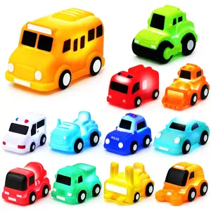 Water Activated Flashing Color Bath Toys Set, 6-Piece Toy Car & Vehicle Design, Fun Interaction Bathtime Accessories for Kids, Ideal Gift