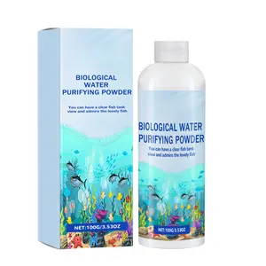 Aquarium Water Purifier Algae Remover Powder Fast Dissolving Fish Tank Cleaner Green Algae Control Water Treatment Enhance Clarity Maintain Healthy Fish Environment