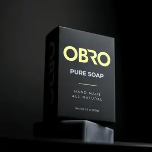 OBRO Pure Soap - Handmade All-Natural Men's Bar Soap with Pure Essential Oils & No Hormone-Disrupting Fragrances 3.5 oz Body Care Daily