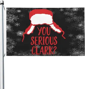 You Serious Clark Flag Merry Christmas Flags - Unique Flag - Christmas Garden Flag - Wall Art For Porch 3x5 Ft - You Serious Clark Tapestry For Office