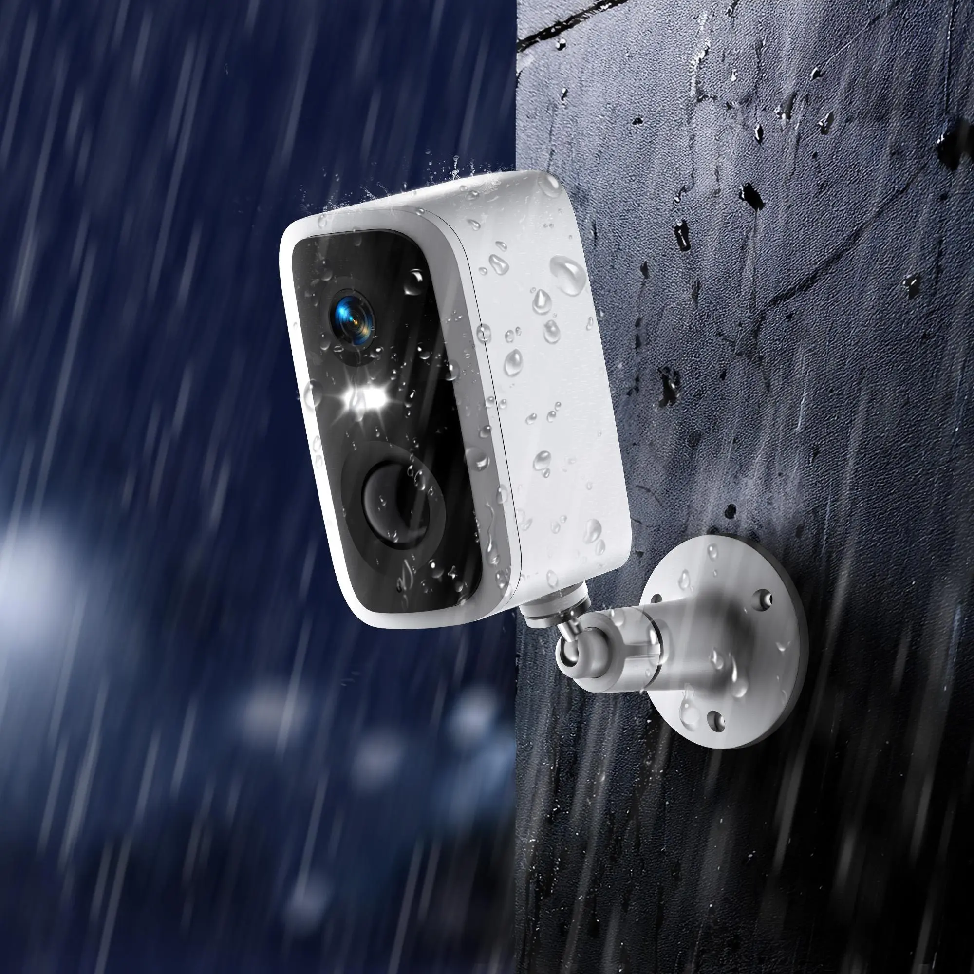 Wireless Solar Security Camera, Waterproof, 4MP Solar Powered, AI Motion Detection Spotlight Siren WiFi Monitoring Wireless Solar