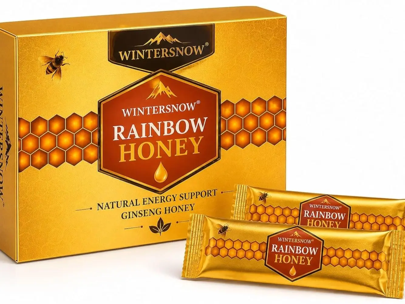 Rainbow Honey Packets for Men - 12 Pack, 20g Each - Premium Blend - Single-Serve No Spill Sachets