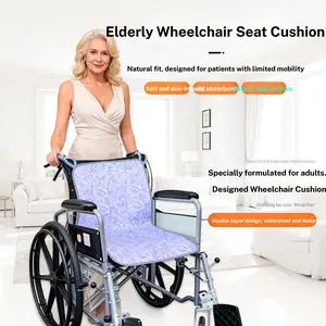 Senior Seat Pad, Urine Proof Wheelchair Cushion, Non-Slip Adult Chair Mat, Waterproof Absorbent Anti-Mess Elderly Chair Cover