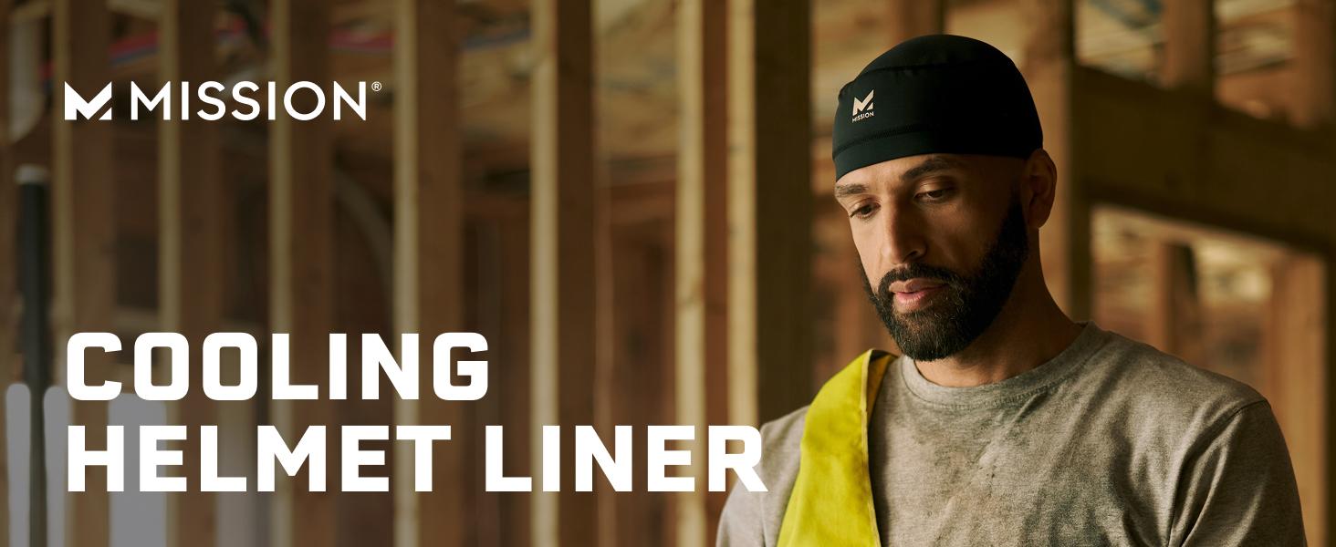 MISSION Cooling Helmet Liner - Lightweight & Breathable - Cools Up to 2 Hours - UPF 50 Sun Protection - Machine Washable