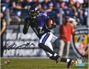 Rashod Bateman Baltimore Ravens Autographed 8" x 10" Purple Running Photograph - Fanatics Authentic Certified