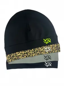 New Embroidered Beanie Hat, Y2K Leopard Print Casual Cap, Unisex Sports Outdoor Running Hat, Breathable Elastic Material, Fashion Style, Lightweight Beanie