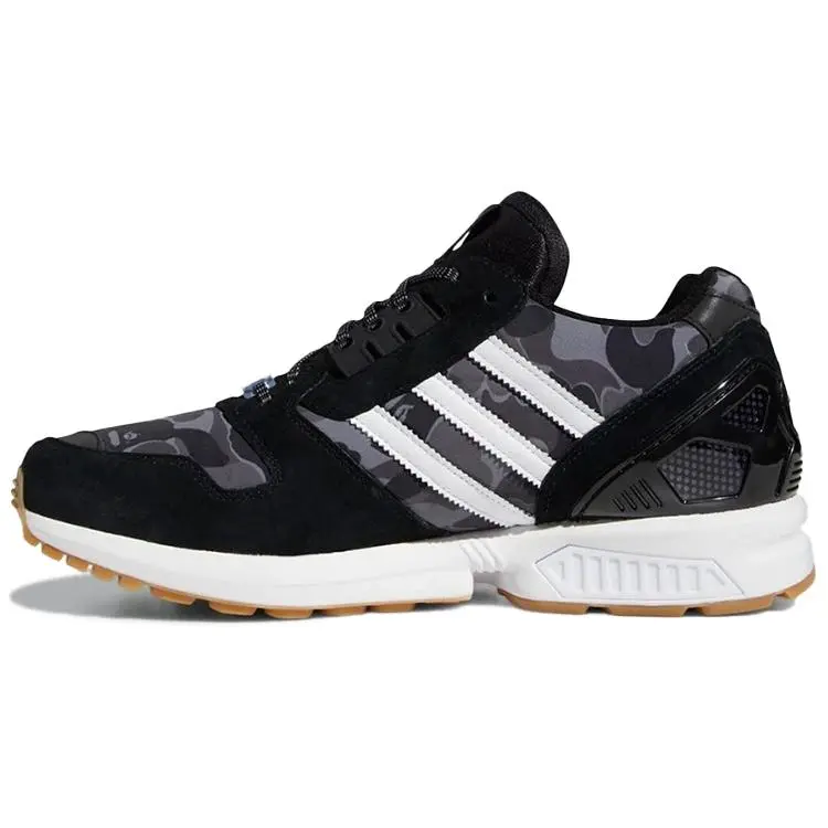 Adidas Bape X Undefeated Zx 8000 A Series Black Camo' Retro Cushioned Low Top Sneakers Unisex FY8852