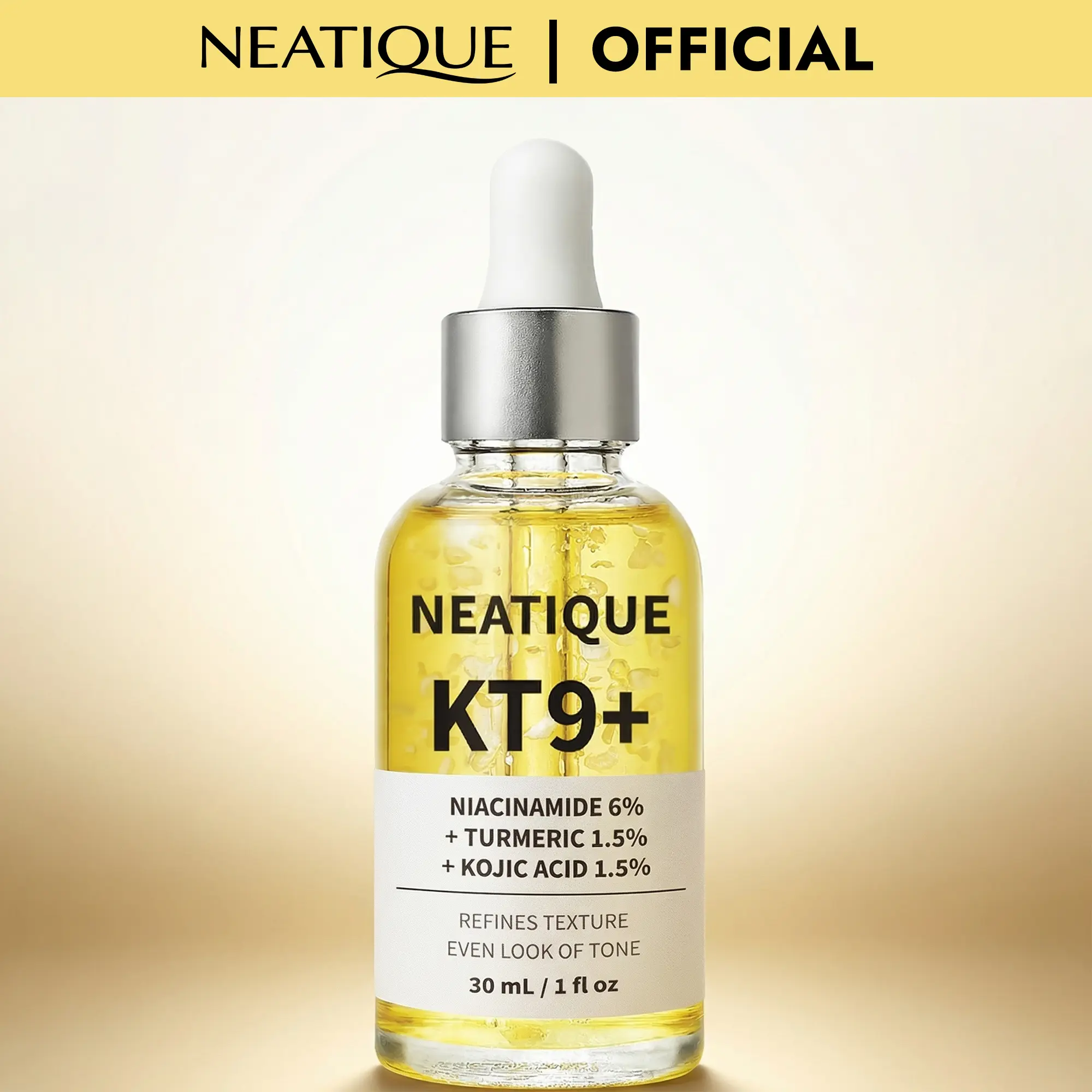 KT9+ Niacinamide Serum 6% with Turmeric 1.5% & Kojic Acid Serum 1.5% – Face Essence Care Skin Repair Dark Spot Treatment