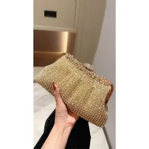 CostanzaRhinestoneLuxuryEveningClutch-Gold