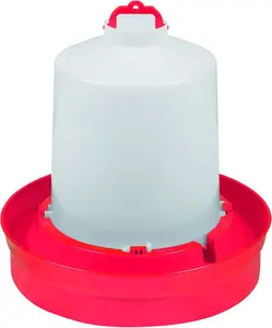 Little Giant Deep Base Poultry Waterer | Chicken Waterer | Heavy Duty Plastic Water Container for Birds & Chicken | Plastic Stopper for No Leaks | 2 Gallon