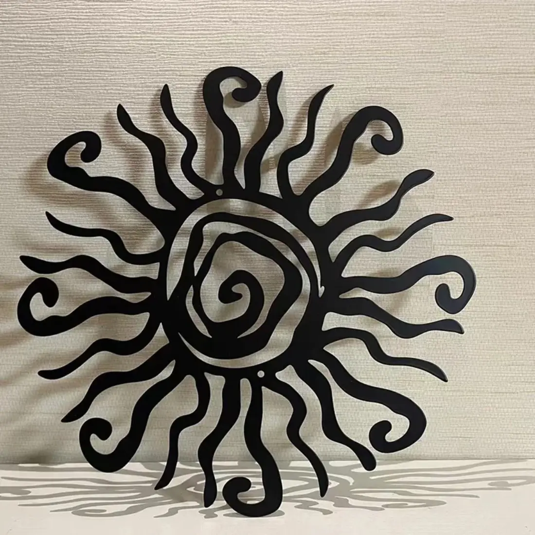 Wacky Sun Metal Wall Art Modern Abstract Design 18-Inch Artistic Rust-Proof Sculpture for Outdoor and Modern Aesthetic Wall Decor, Perfect for Garden, Home, Farmhouse, Patio, and Bedroom