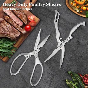 2pcs Multifunctional Chicken Bone Clippers, Vegetables, Herbs, Food Scissors, Professional Cooking Scissors, Suitable for Ramadan, St. Patrick'S Day, Easter, Wedding Season