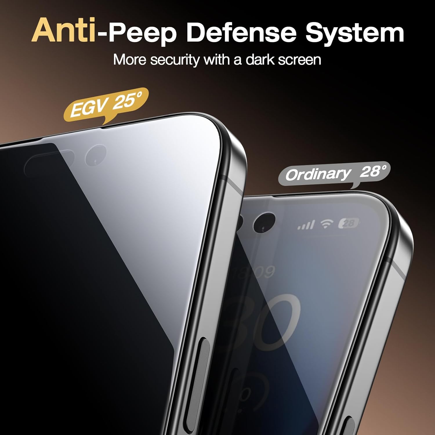 5-pack privacy tempered glass screen protector, compatible with iPhone 16E, 13, 14, 15, 16, 17 AIR, 17 Pro Max. 9H hardness, full-screen coverage, impact-resistant, scratch-resistant and durable protection, bubble-free.