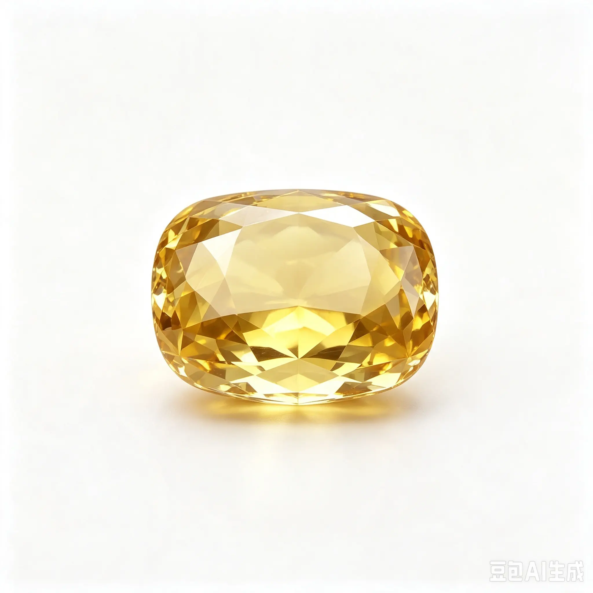 Lab-Grown Cushion Cut Yellow Sapphire With AGL Certificate