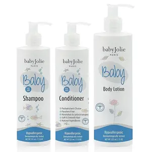Baby Jolie Baby Bath Set | 1 Shampoo 7.5oz (221ml) + 1 Hair Conditioner 7.5oz (221ml) + 1 Lotion 11oz (325ml)