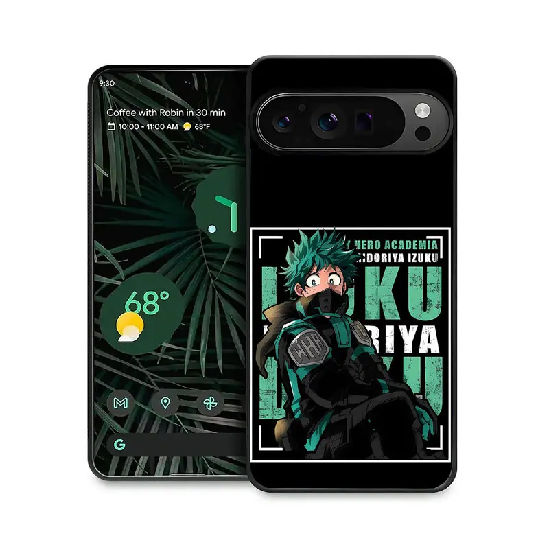 Cartoon Manga Anime My Hero Academia Deku Dabi Shoto Bakugo Phone Case for Google Pixel 9 8 7 6 Pro XL 6A 7A Black Case Soft Cover