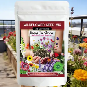 Wildflower Seed Mixed 2Packs 35 Varieties 20000+Pcs wildflower seed bulk, No Filler Flower Seeds for Spring or Fall Outdoor Gardens