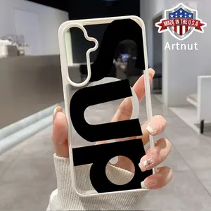MagSafe Case for Samsung S24 PLUS ULTRA S25 S23 FE S22 Plus Ultra Letter SUP Pattern Acrylic Back TPU Edges Shockproof Ultra Thin Mobile Phone Cover