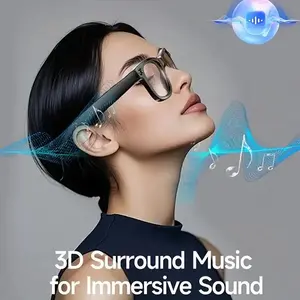 Smart AI camera glasses with 8-megapixel photochromic lenses, adjustable via buttons and touch control. Suitable for travel and outdoor adventures, supporting 160+ languages, real-time translation, Bluetooth wireless wearable video recording, and UV prote