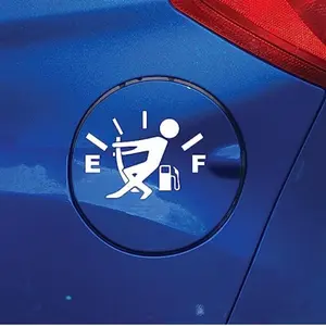 Pulling Gas Gauge Car Decal – Bad Fish Custom Decals – Funny Cute Sticker for Your Vehicle to Show Your Anger for high Fuel Prices 5.5X3.5 Inches