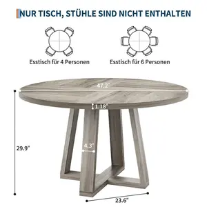 New Upgraded P2/PB double-sided triamine 30MM false thick four column square board round dining table