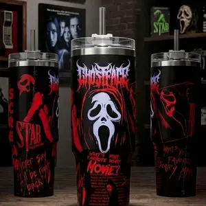 Scream 7 Ghostface Tumbler 40oz 20oz Movie Custom Cup 40 oz Tumbler With Handle, Tumbler 20oz No Handle, Gifts For Fans
