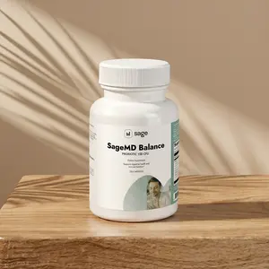 SageMD Balance - Probiotic 15 Billion CFU, 8 Strains + Prebiotic FOS, Gut & Digestive Support, Non-Dairy