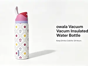 Owala FreeSip Insulated Stainless Steel Water Bottle - Floral Quilted Print, Leakproof Straw Lid, BPA-Free, 32oz, Reusable Eco-Friendly Travel Tumbler for Gym, School & Everyday Use