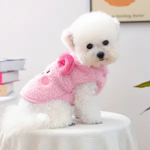 Pet Clothes Autumn Winter New Small Dog Puppy Happy Dog Cat Warm Comfortable Dudu Lamb Wool Vest Poodle Costume Outfits Personalized