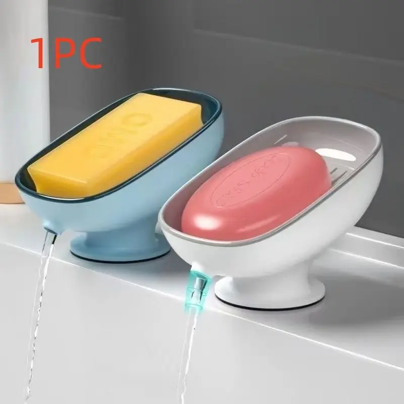 Soap Dish with Drainage, 1 Count Adjustable Soap Bar Holder, Draining Soap Tray, Soap Saver for Bathroom, Kitchen, Dormitory & Hotel, Bathroom Accessories