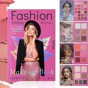 43-Color Complete Makeup Book Set, 4 Layers With Blush Contour Highlight Eyeshadow, Long-Lasting & Smudge-Proof, Ultra-Pigmented Pressed Powder, No Fallout Easy To Blend, Great Gift For Makeup Lovers And Beginners.